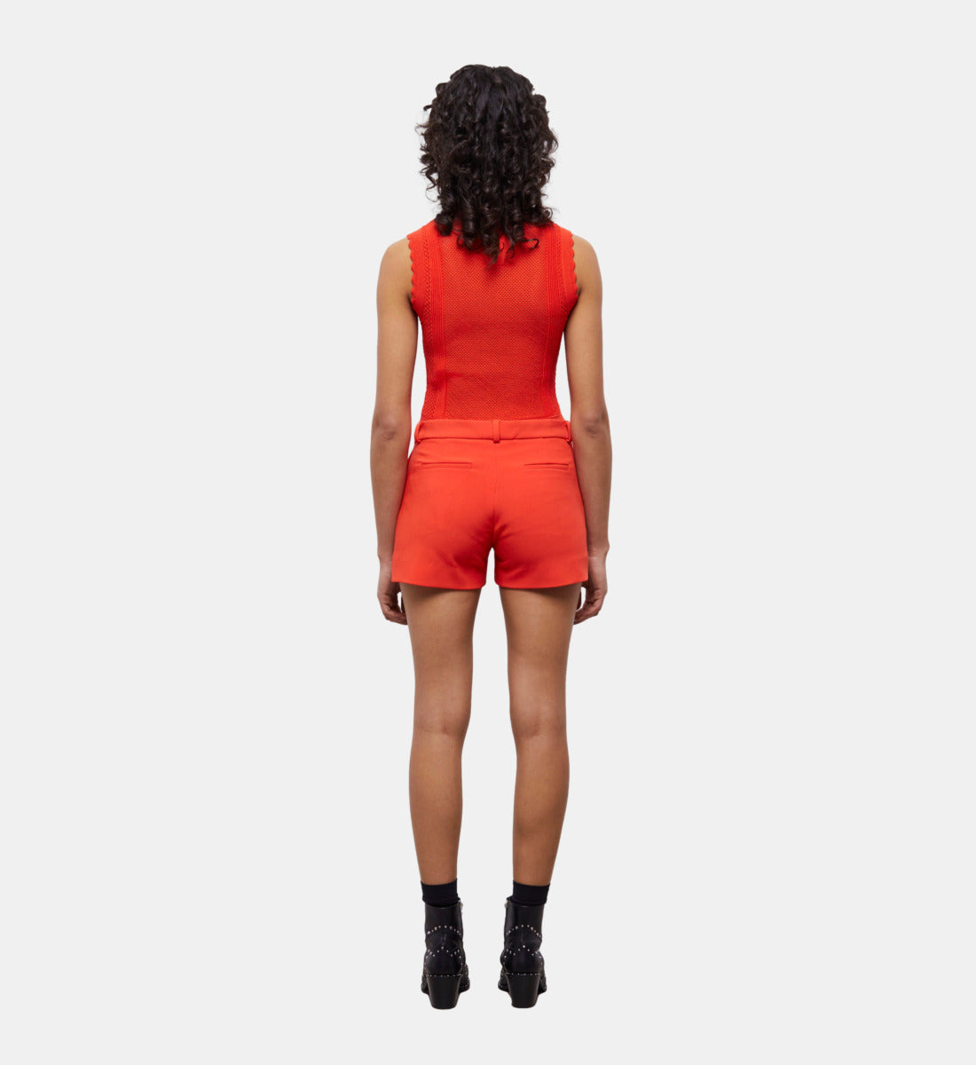 Crêpe Tailored Shorts | Women | Orange