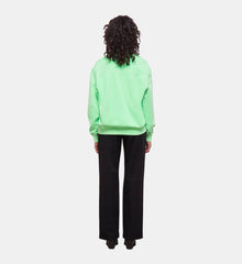 Fluorescent Green Sweatshirt With Logo | Women | Vert Fluo