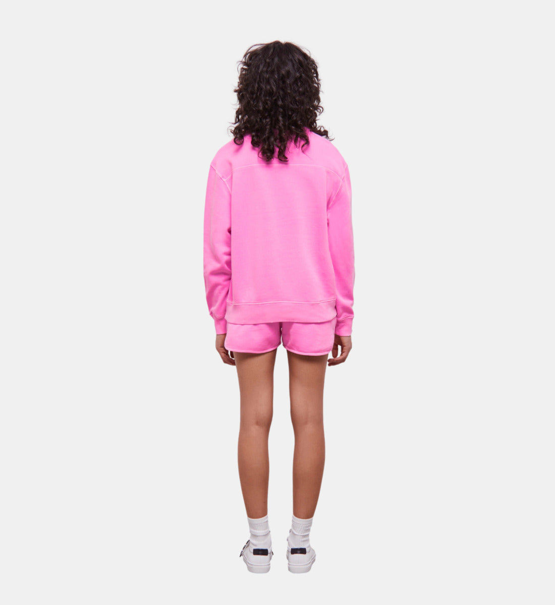 Fluorescent Sweatshirt With Logo | Women | Fluo Pink