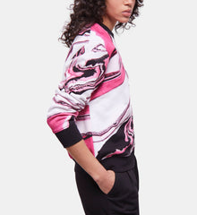 Printed Sweatshirt | Women | White Pink