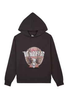 Grey Hoodie With Rock Eagle Serigraphy | Women | Carbone