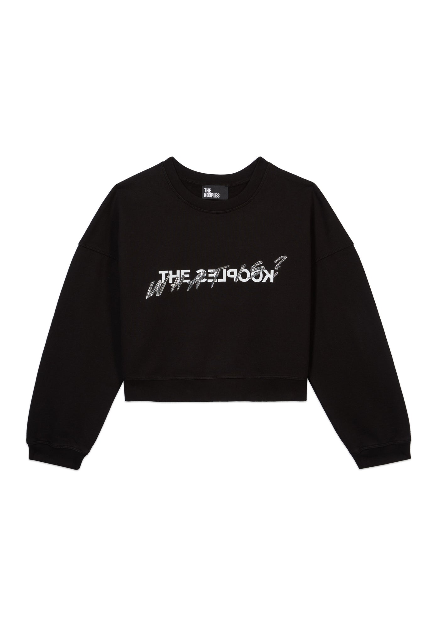 Short What Is Sweatshirt With Rhinestones | Women | Black