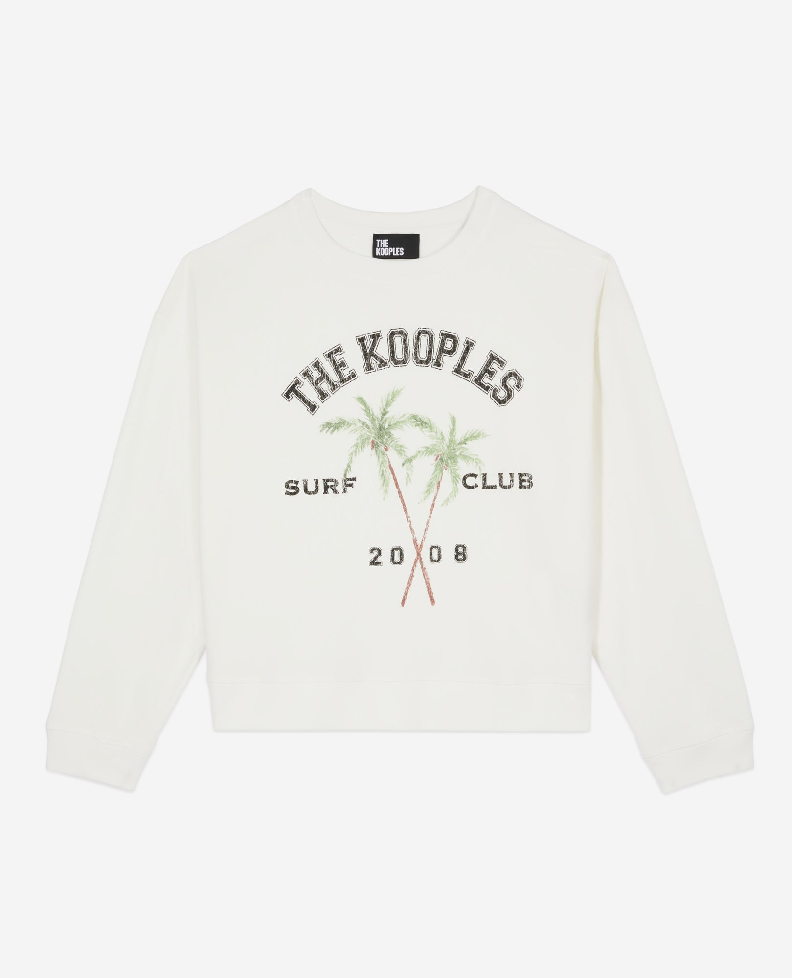 Sweatshirt With Surf Club Serigraphy | Women | Ecru