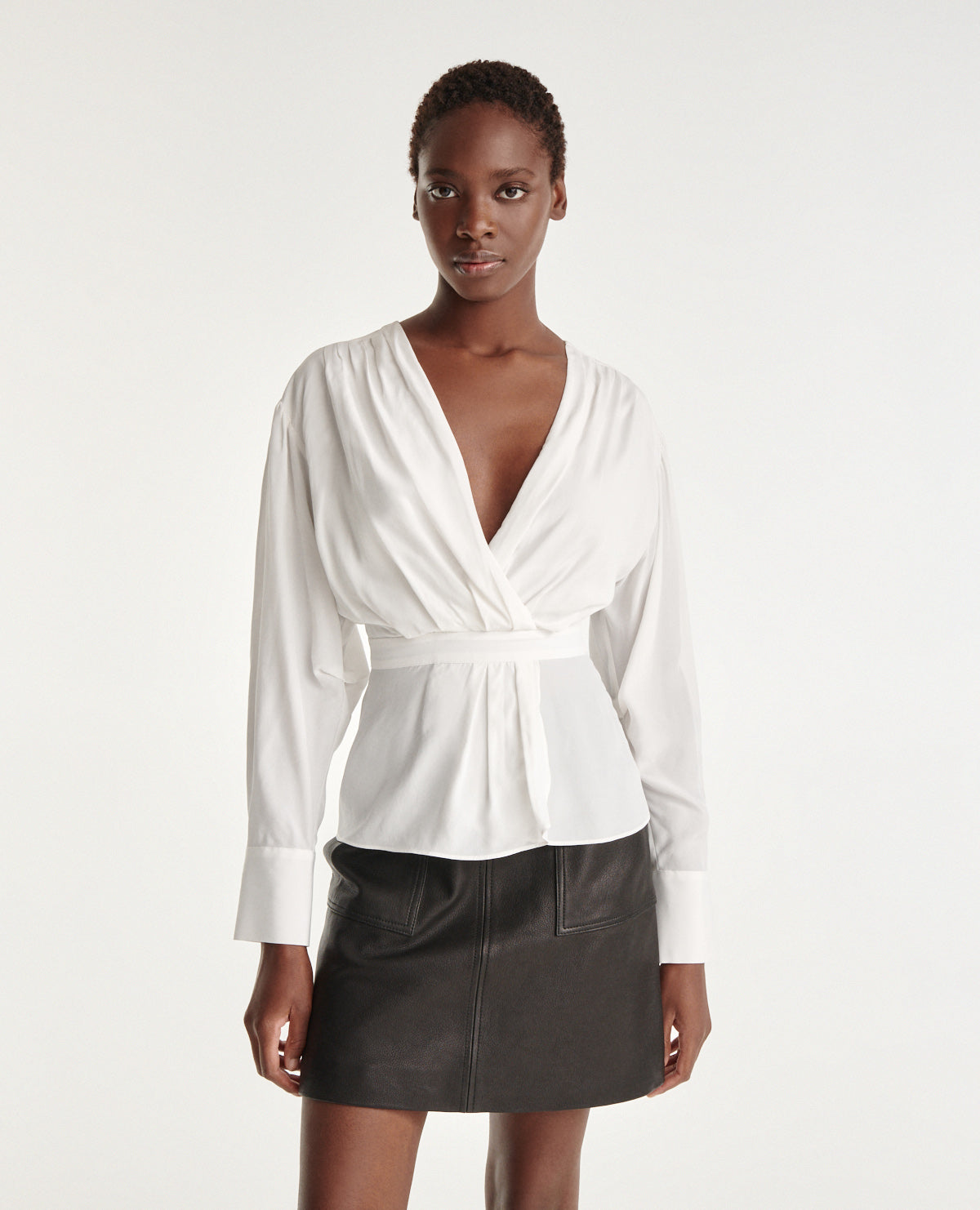 Flowing Draped Top | Women | White