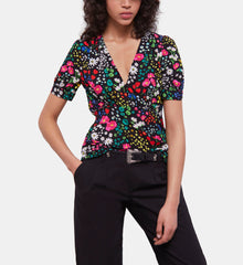 Printed Top With Buttoning | Women | Multicolorlor