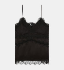 Camisole With Lace Details | Women | Black