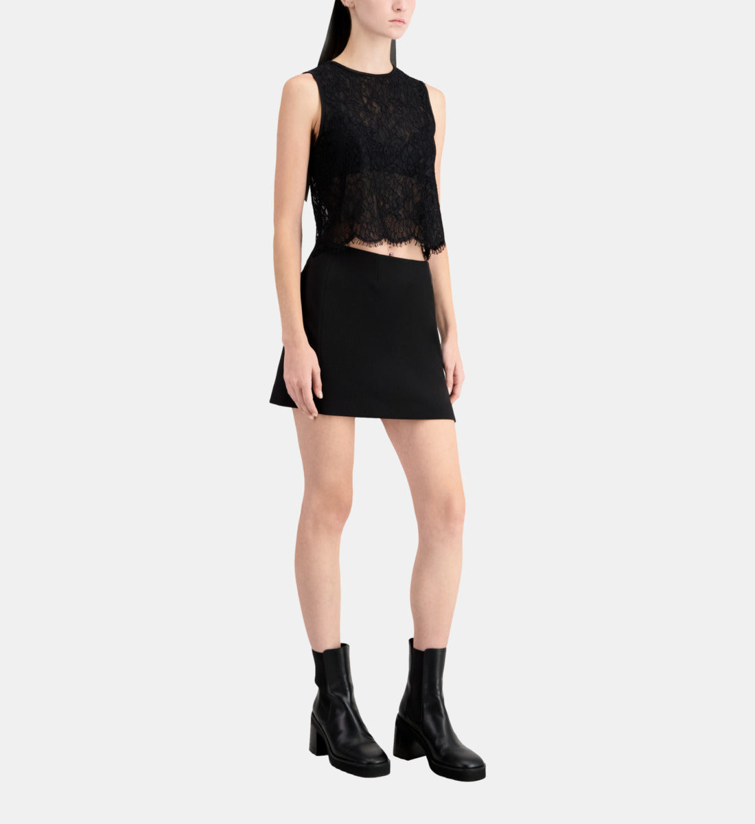 Short Lace Top | Women | Black