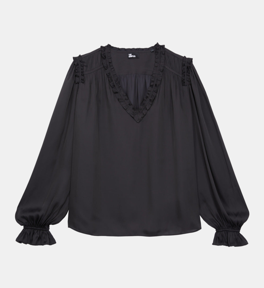 Top With Shirring | Women | Black