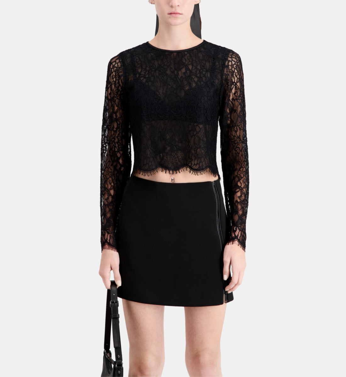 Short Lace Top | Women | Black