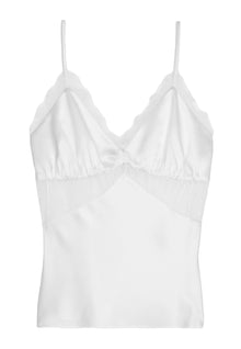 Silk Camisole With Lace | Women | Ecru