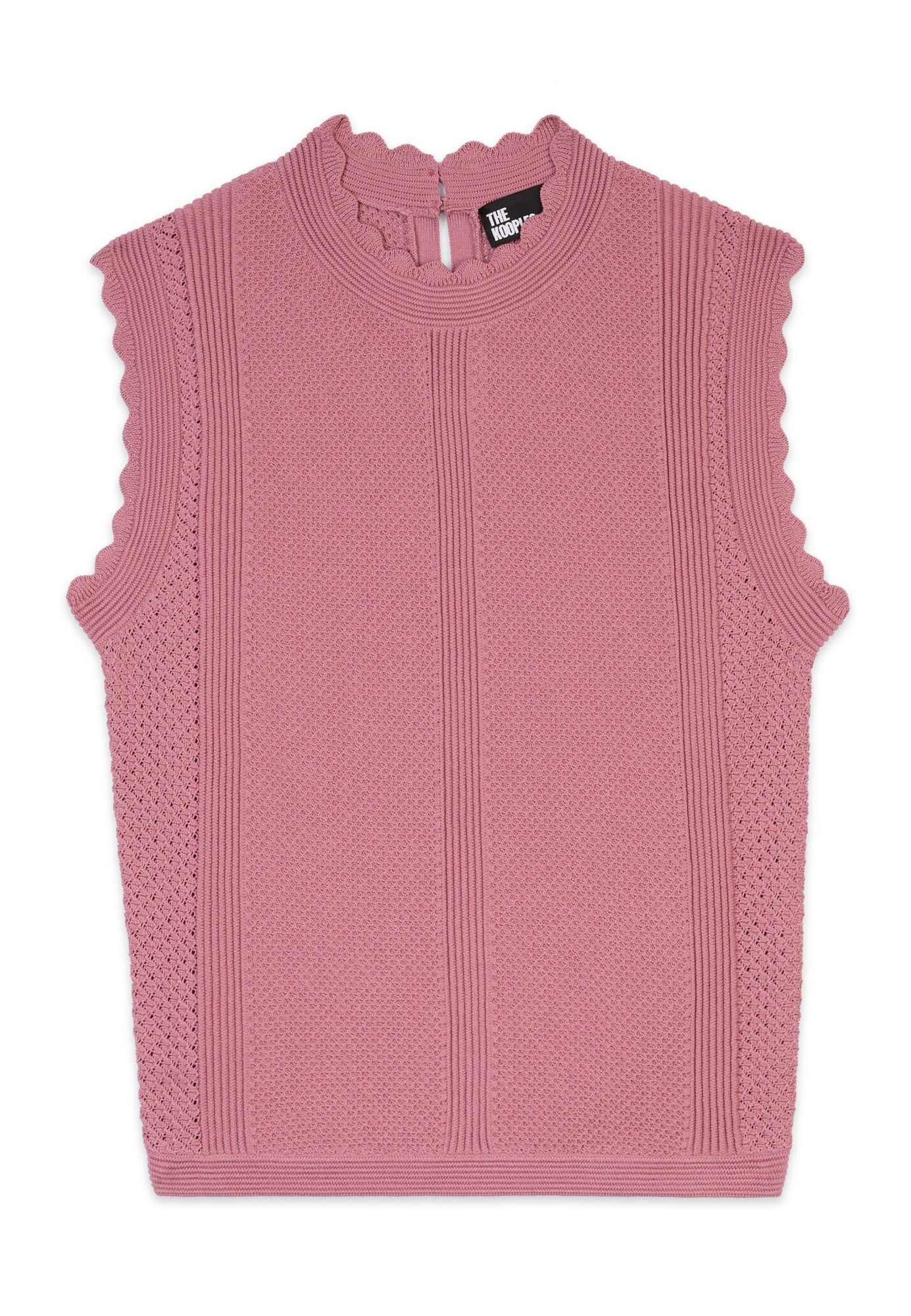 Lilac Openwork Knit Top | Women | Pink Wood