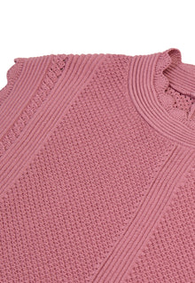 Lilac Openwork Knit Top | Women | Pink Wood