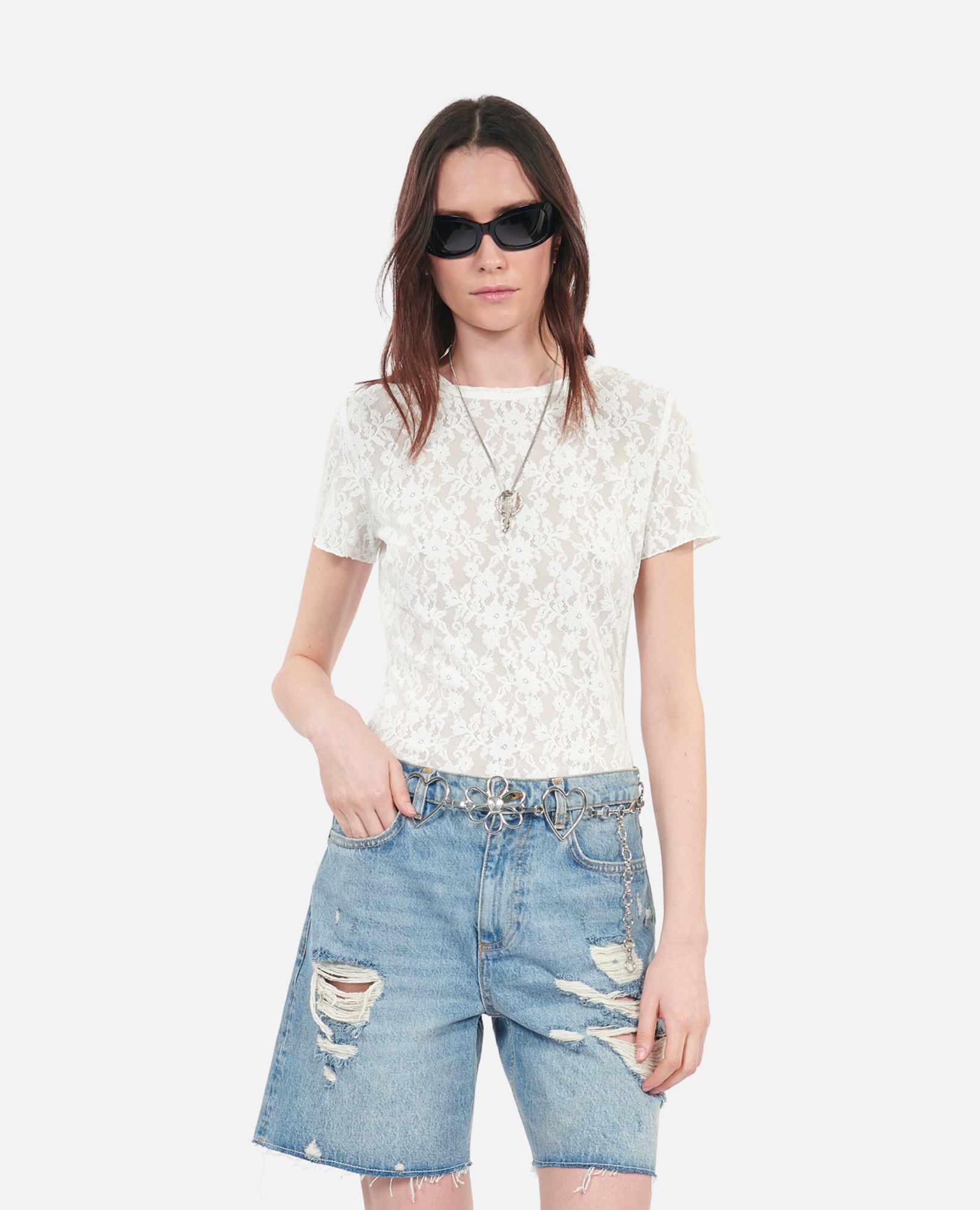 Lace Top | Women | Ecru