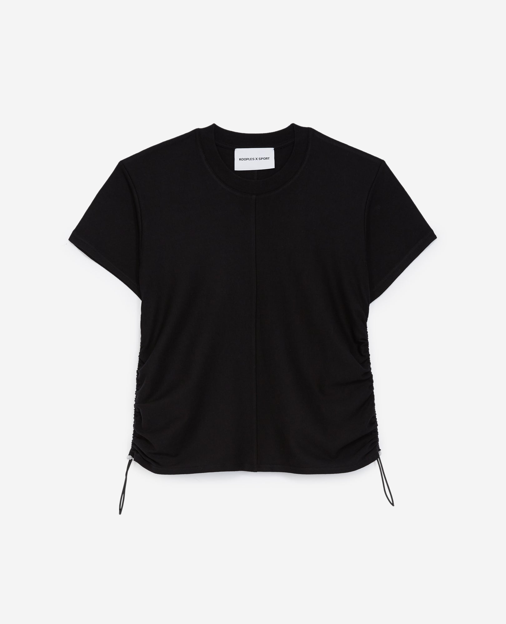 Cotton T-Shirt With Gathering | Women | Black