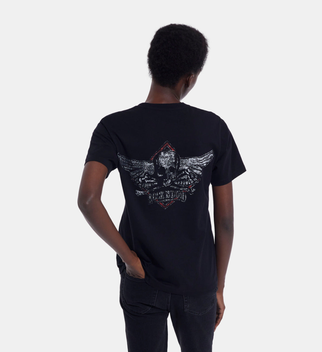 T-Shirt With Screen Print | Women | Black Washed