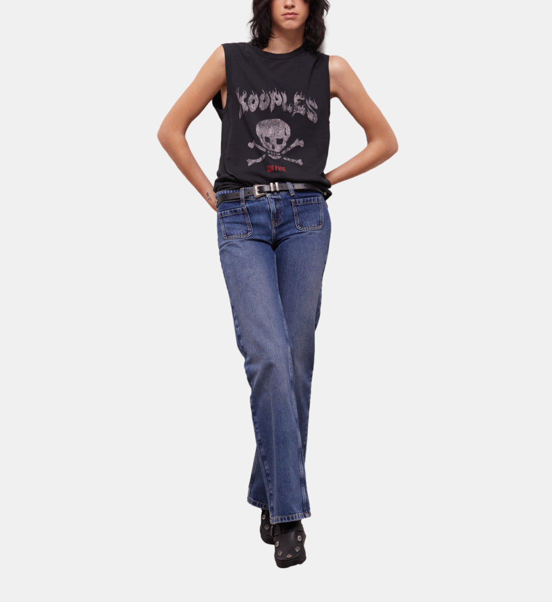 Screen Print T-Shirt | Women | Black Washed