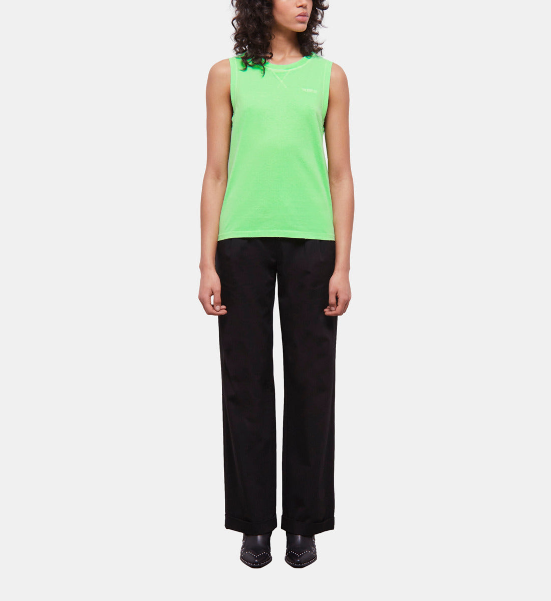 Fluorescent Green T-Shirt With Logo | Women | Vert Fluo