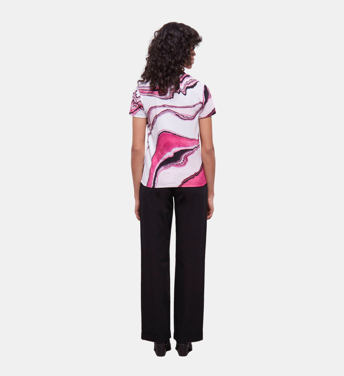 Printed T-Shirt | Women | White Pink