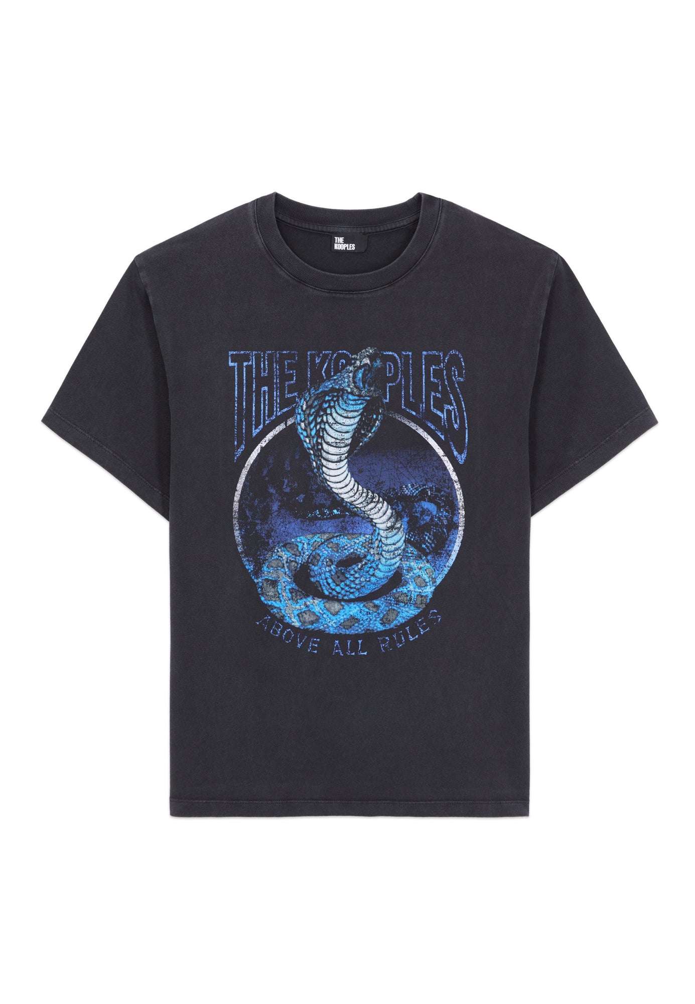 T-Shirt With Cobra Serigraphy | Women | Black Blue