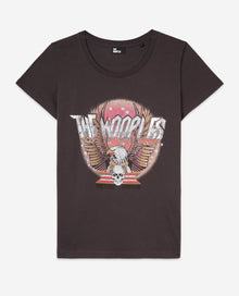 Grey T-Shirt With Rock Eagle Serigraphy | Women | Carbone