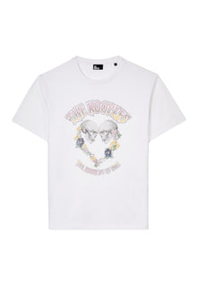 T-Shirt With Skull Heart Serigraphy | Women | White