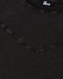 T-Shirt With Lacing | Women | Black Washed