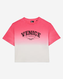 Gradient T-Shirt With Venice Serigraphy | Women | Retro Pink