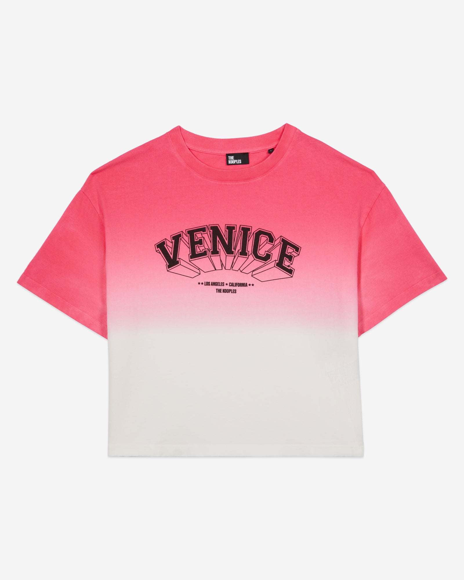 Gradient T-Shirt With Venice Serigraphy | Women | Retro Pink