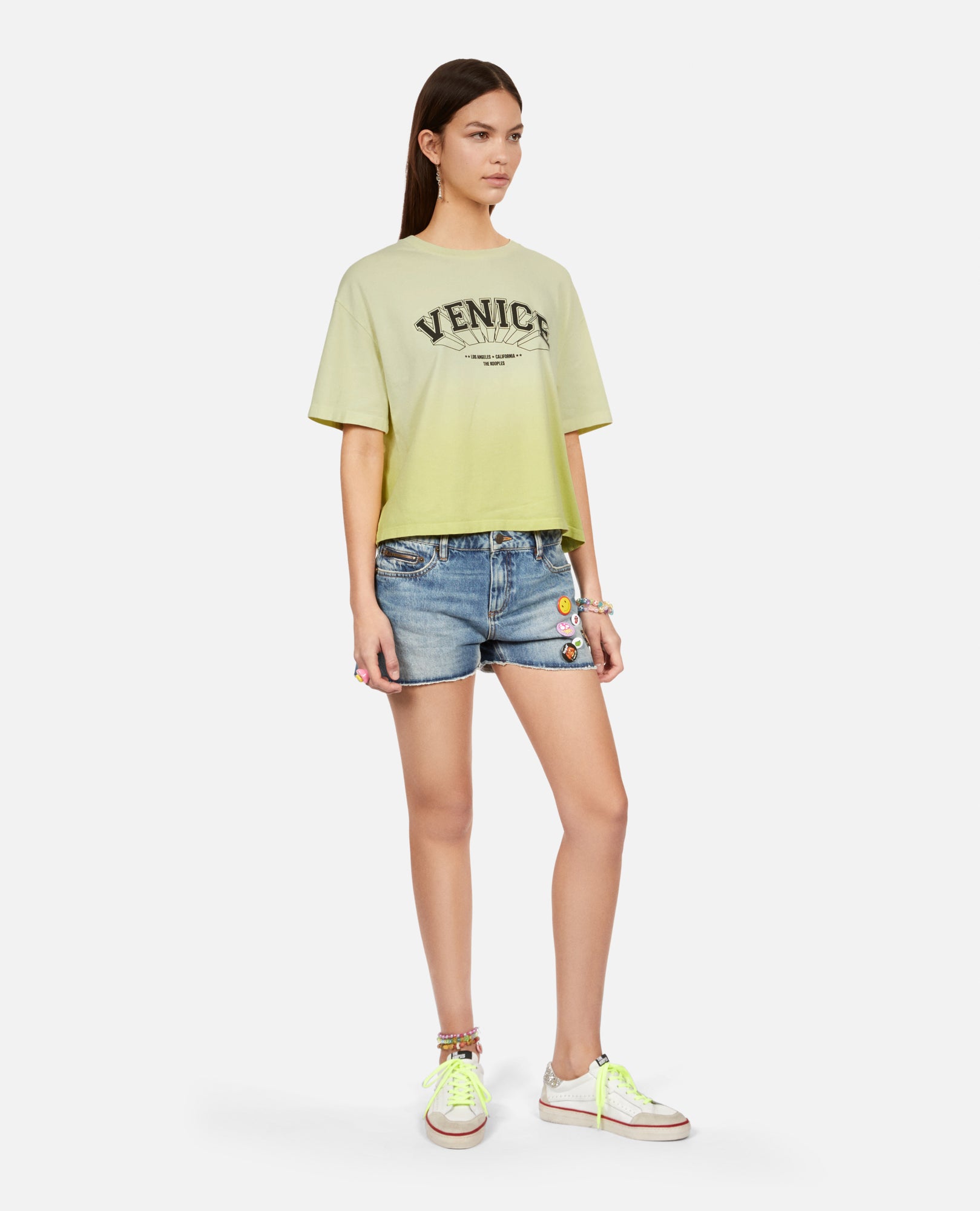 Gradient T-Shirt With Venice Serigraphy | Women | Bright Yellow