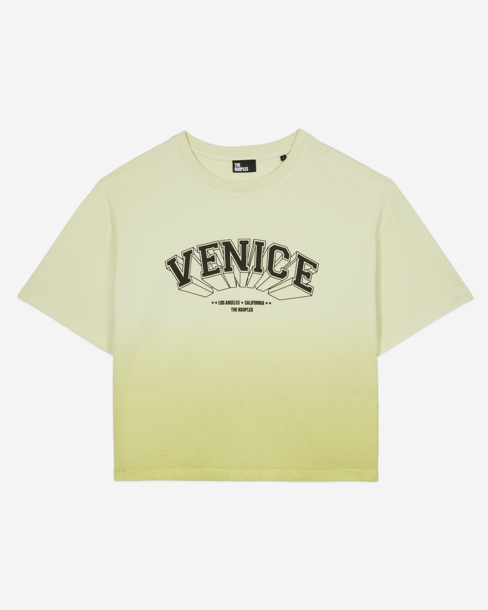 Gradient T-Shirt With Venice Serigraphy | Women | Bright Yellow