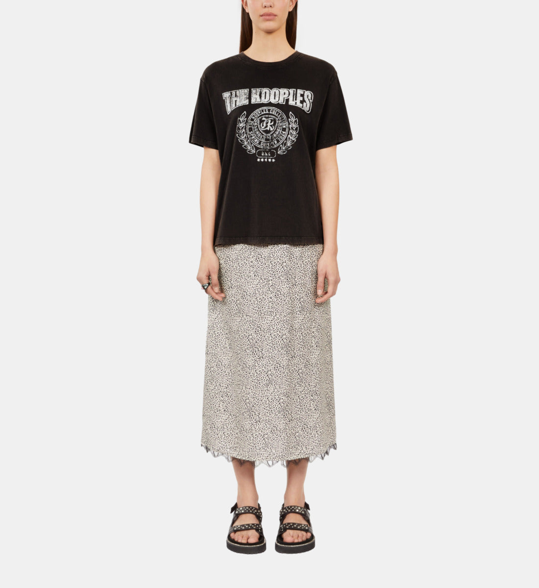 Grey T-Shirt With Blazon Serigraphy | Women | Carbone