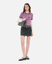 Purple Kooples Heart T-Shirt | Women | Prune