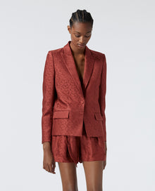 Jacquard Satin Suit Jacket | Women | Pink