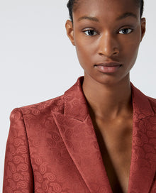 Jacquard Satin Suit Jacket | Women | Pink