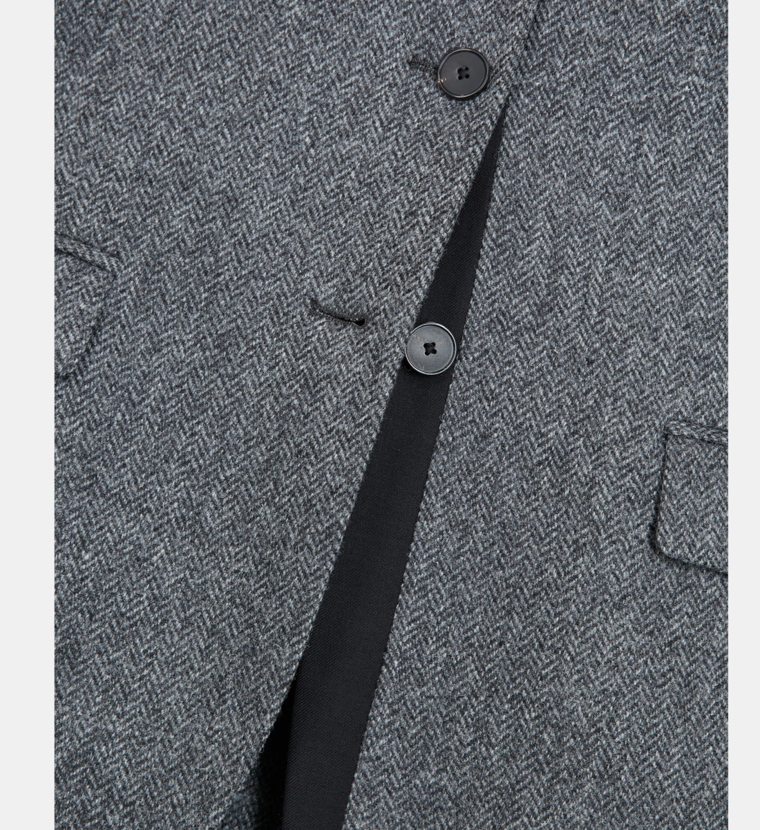 Wool Jacket With Gray Motif | Women | Grey