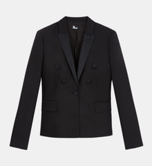 Wool Suit Jacket | Women | Black