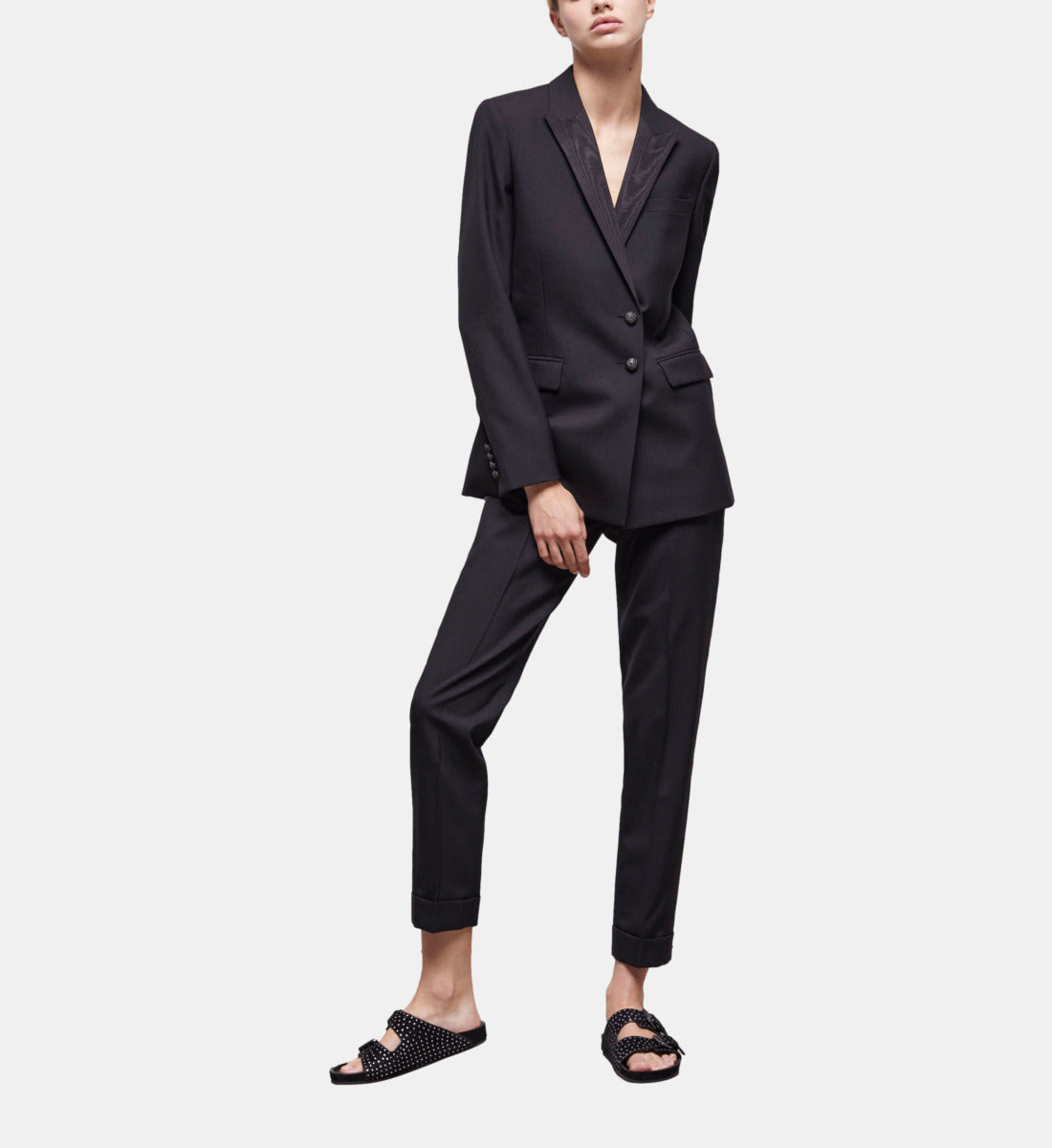 Wool Suit Jacket | Women | Black