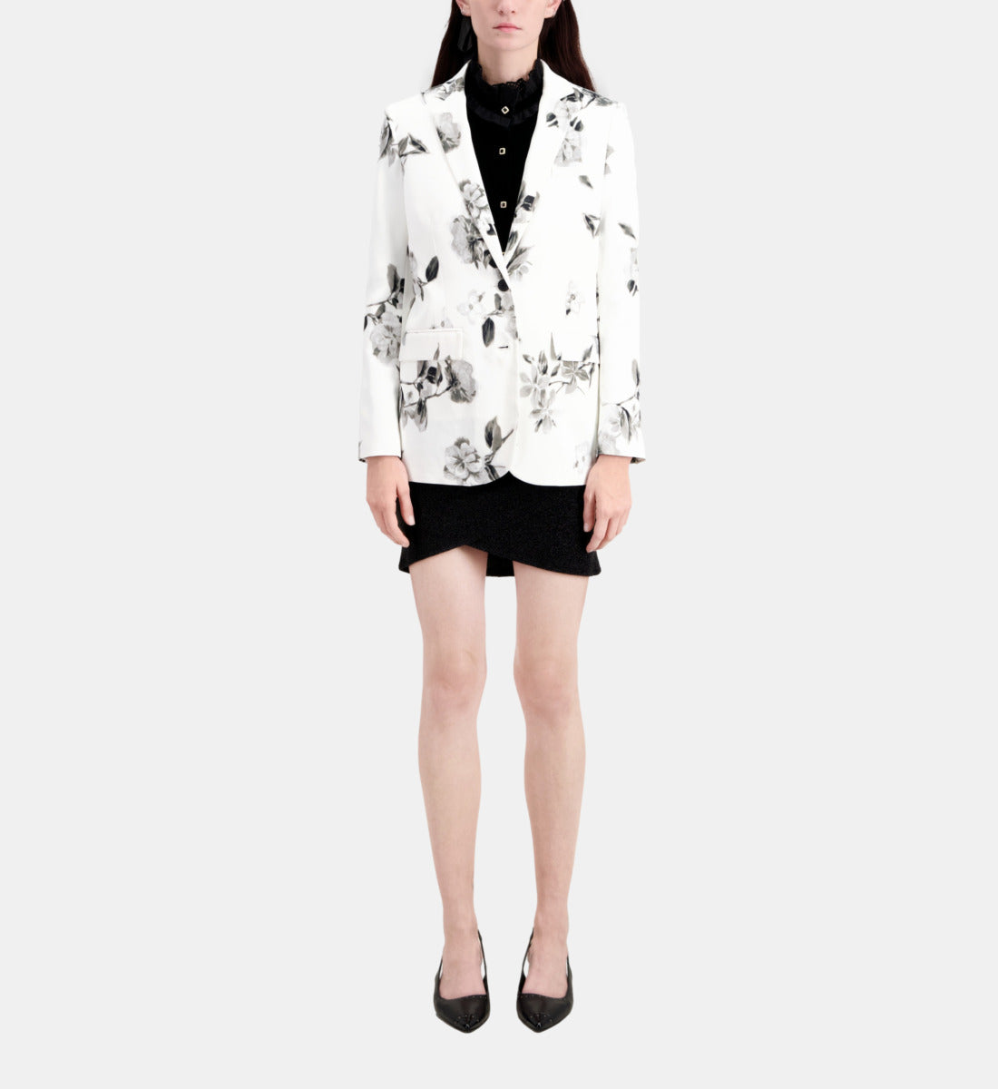 Printed Suit Blazer | Women | Ecru