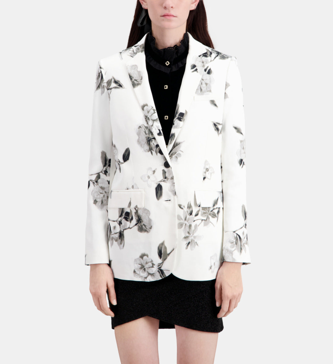 Printed Suit Blazer | Women | Ecru