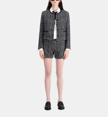 Short Tweed Jacket | Women | Black x White