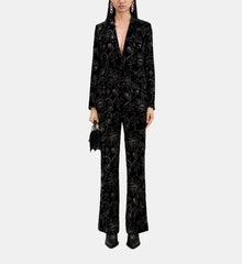 Velvet Suit Jacket | Women | Black