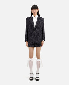 Tweed Suit Jacket | Women | Black x White