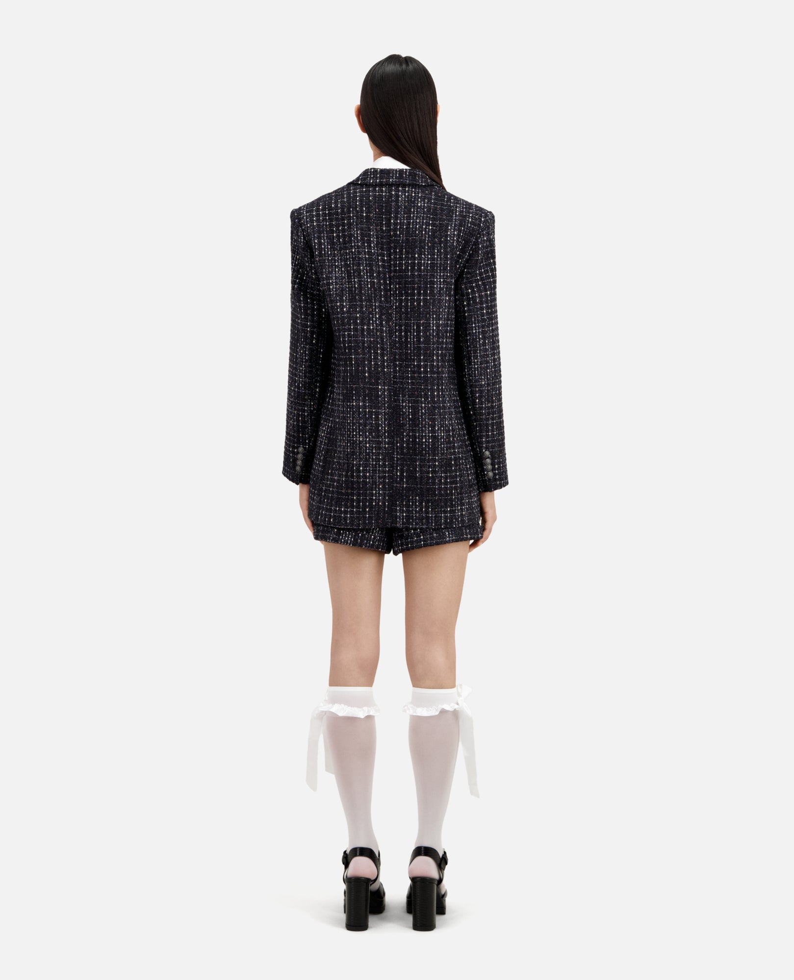 Tweed Suit Jacket | Women | Black x White