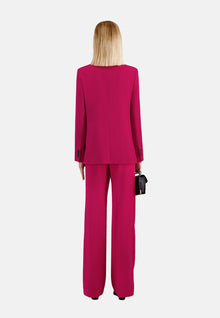 Red Wool Suit Jacket | Women | Cherry