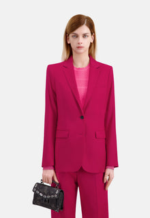 Red Wool Suit Jacket | Women | Cherry