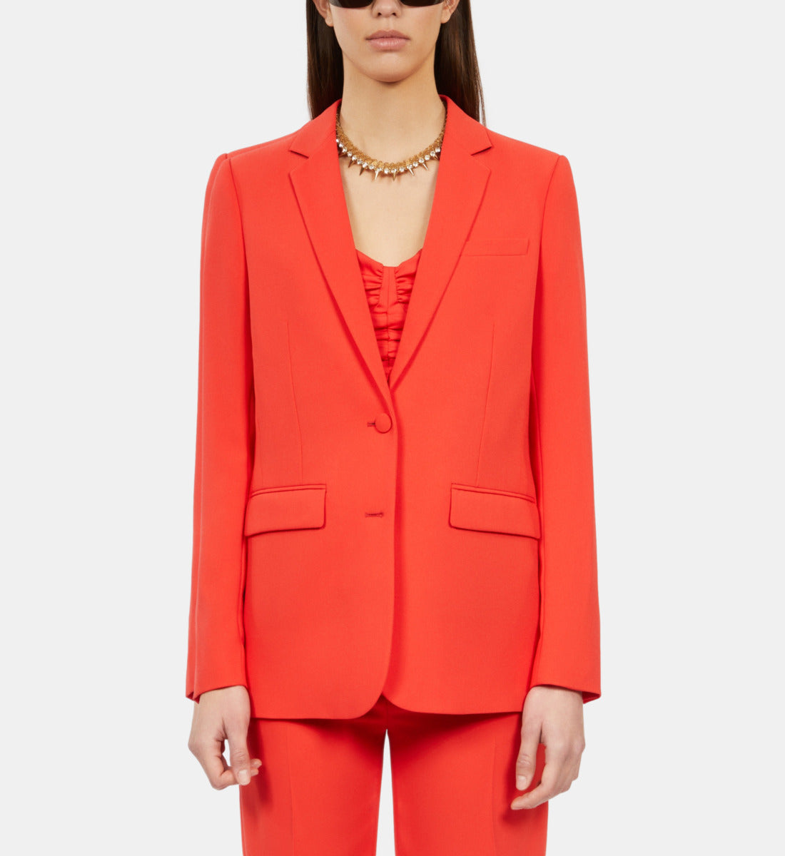 Crepe Suit Jacket | Women | Red