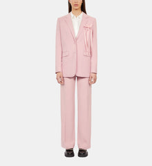 Wool-Blend Suit Jacket | Women | Pastel Pink