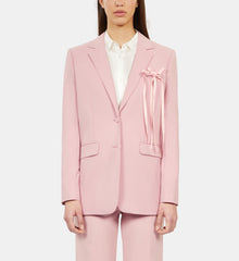 Wool-Blend Suit Jacket | Women | Pastel Pink