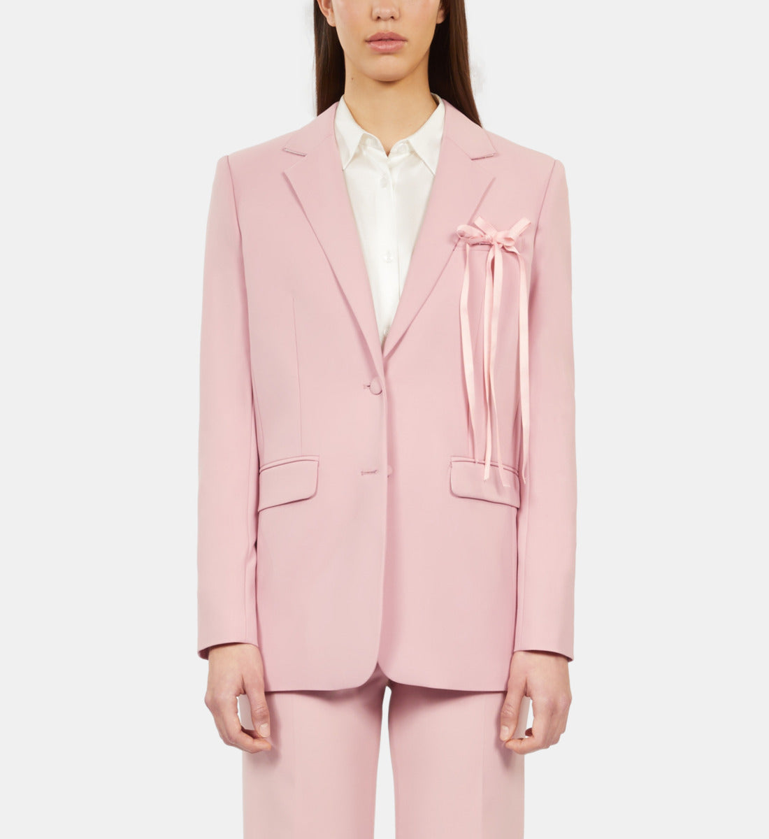 Wool-Blend Suit Jacket | Women | Pastel Pink