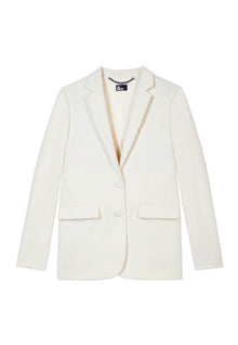 Crepe Suit Jacket Straight Cut | Women | Ecru